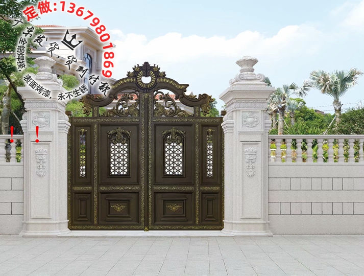 别墅大门，住宅大门，庭院大门，铝艺大门，乡村大门